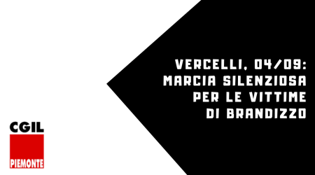 Vercelli, 04/09: marcia silenziosa per le vittime di Brandizzo